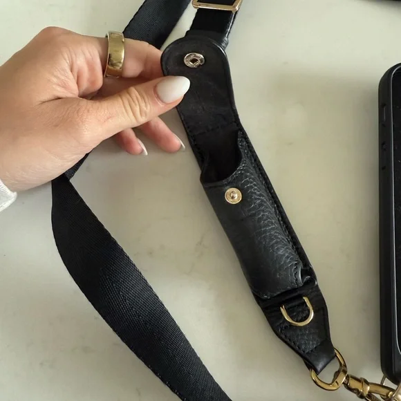 iPhone 14 Pro Max - Bandolier Case with Lana Strap & lipgloss holder - Picture 2 of 4